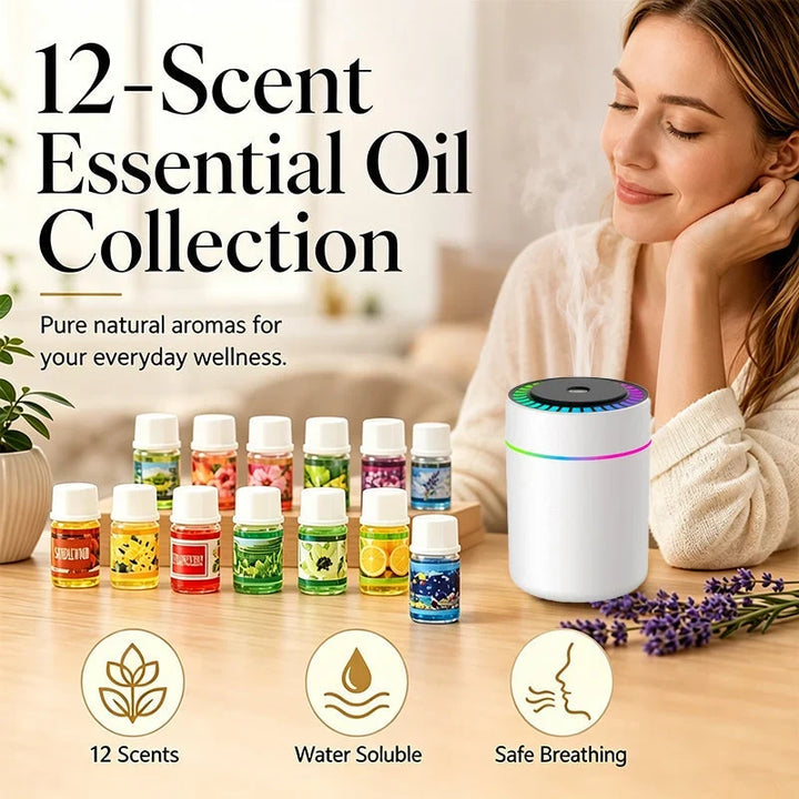 12 Piece Essential Oil Set Water-Soluble Clog-Resistant Diffuser 1