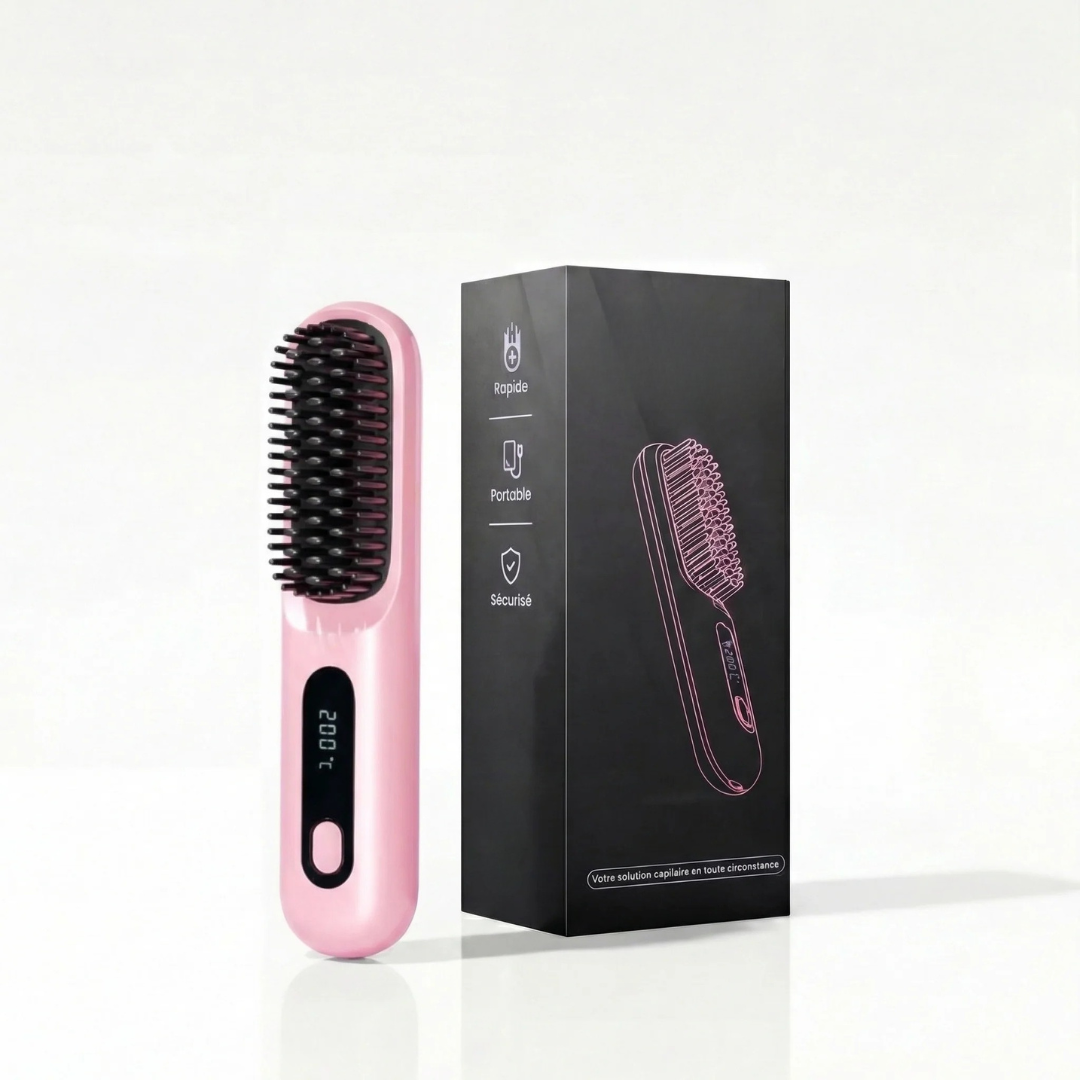 Heated Styling Brush for Short Hair | Ceramic Coating | Fast Styling, Natural Volume &amp; Frizz Control for Easy Daily Use 9