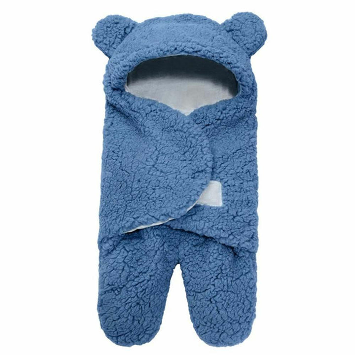Baby Swaddle Blanket Fleece | Hooded Wrap with Inner Arm Mitts | Soft Cotton-Lined Sleeping Bag for Newborns 0-6 Months 7