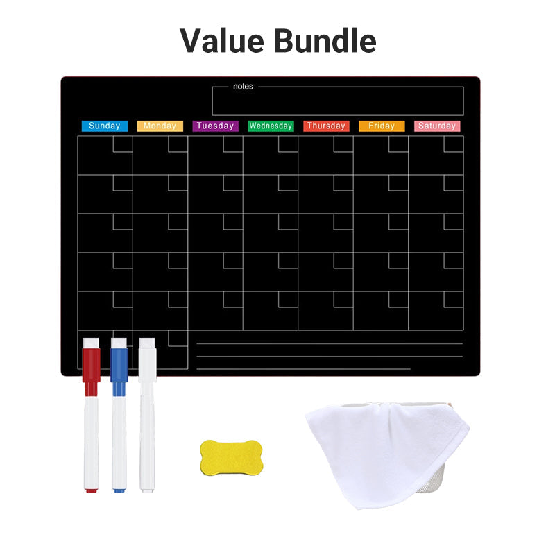 Magnetic Fridge Planner Set Monthly Weekly Boards 6 Neon Markers 11