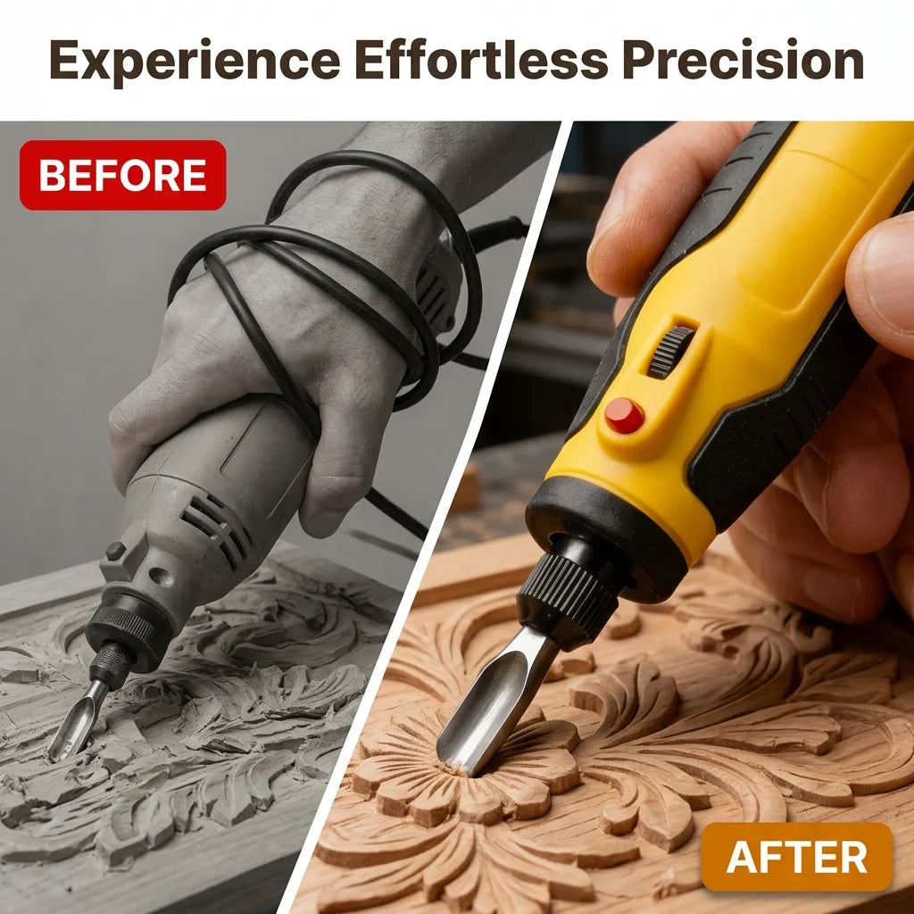 Cordless Rotary Carving Tool | Variable Speed Up To 12,000 RPM | Rechargeable Precision Engraver And Polisher For Detailed Work 5