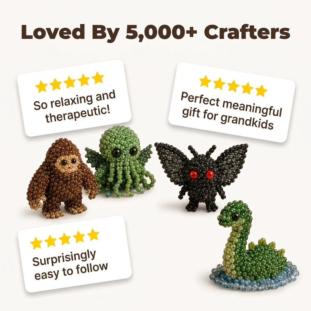 3D Bead Animal Craft Kit | Complete Beginner Kit with Tools &amp; Guide | Detailed Handmade Animal Figures for Home Décor Display 8
