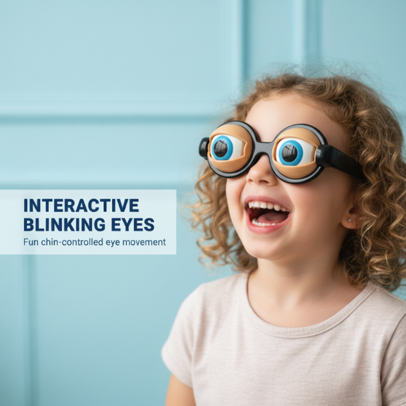 Jaw-Activated Blinking Novelty Glasses Adjustable Party Eyewear 3