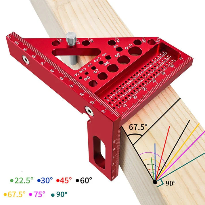Aluminium Woodworking Square Drill Guide Angle Marking Tool 6