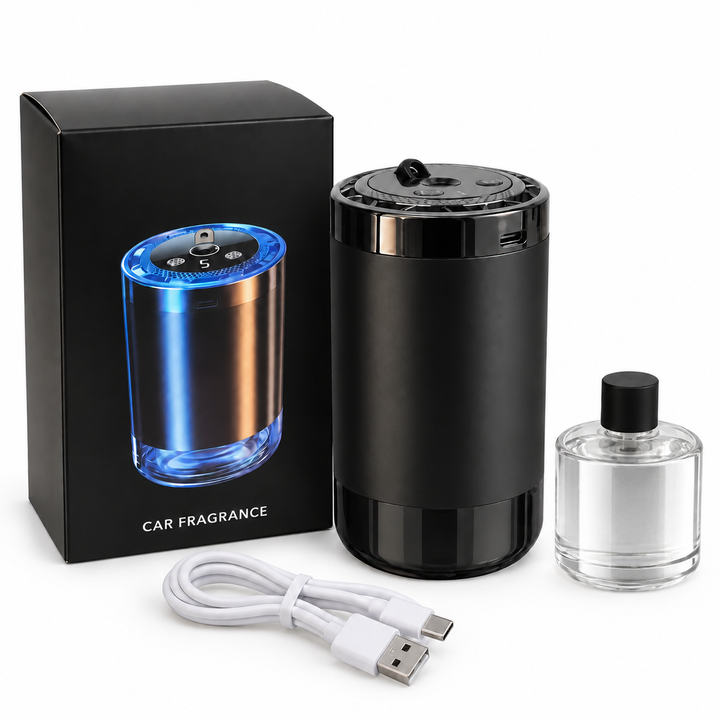 Car Fragrance Dispenser Rechargeable USB-C Compact with 5 Spray Levels 6