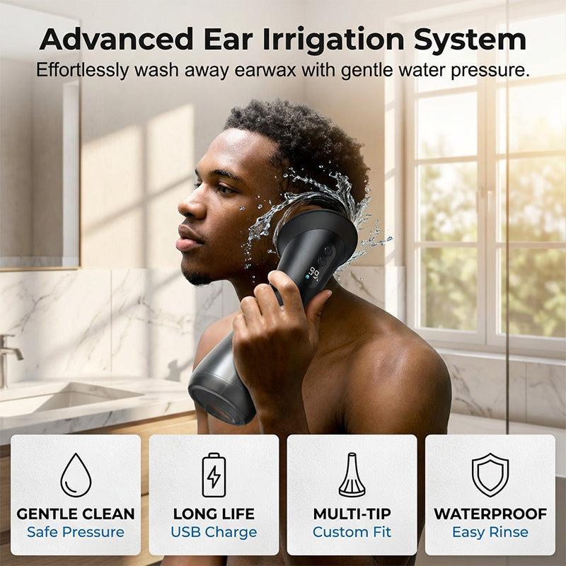 Ear Wax Removal Irrigator | Dual-Tank System with Adjustable Nozzles | Rechargeable USB-C Battery for Travel-Ready Hygiene 1