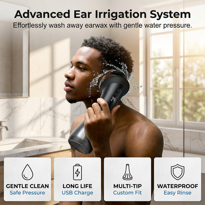 Ear Wax Removal Irrigator | Dual-Tank System with Adjustable Nozzles | Rechargeable USB-C Battery for Travel-Ready Hygiene 1