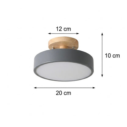 Wood LED Flush Mount Ceiling Light | Adjustable Colour Temperature | 3 Sizes | 12W & 18W