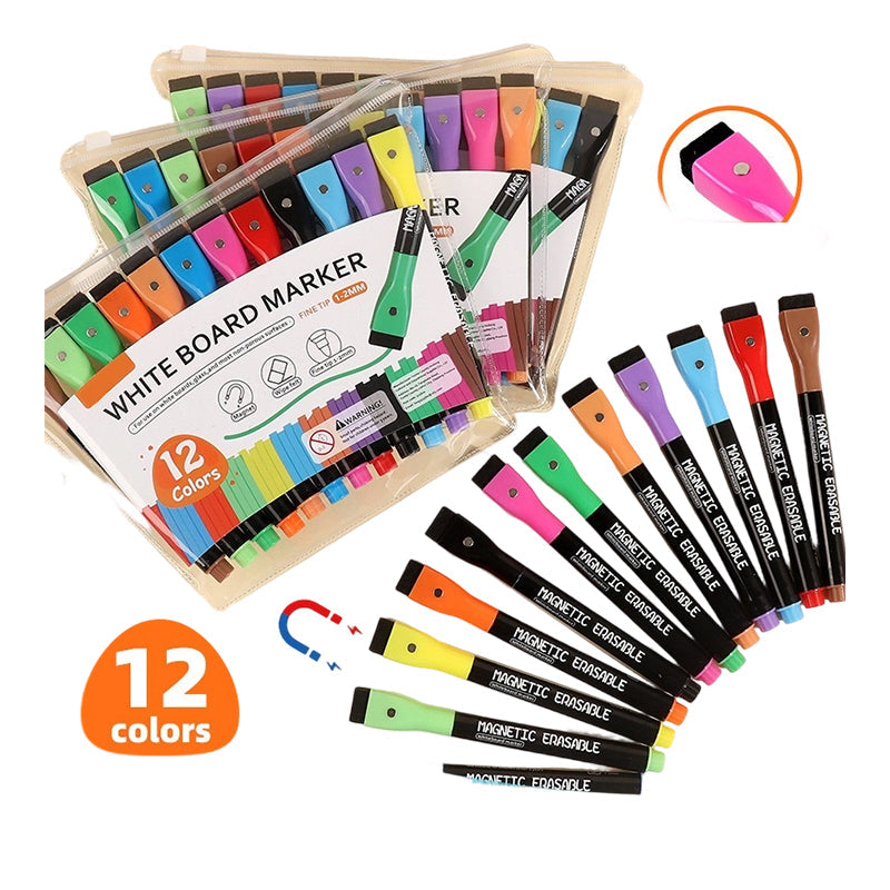 Magnetic Fridge Planner Set Monthly Weekly Boards 6 Neon Markers 30