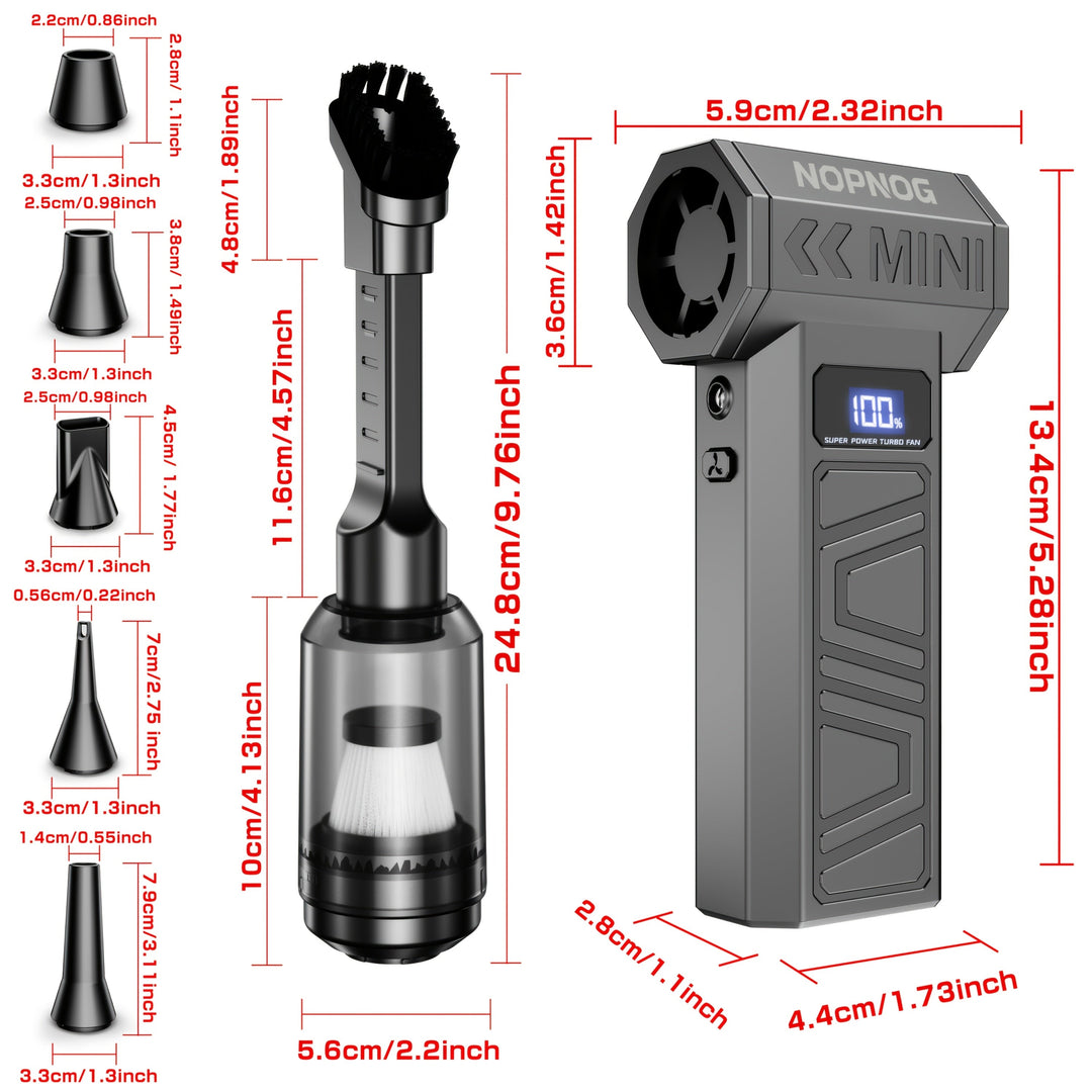 Cordless Vacuum Cleaner Mini Rechargeable 2-in-1 with 130,000 RPM Motor 11