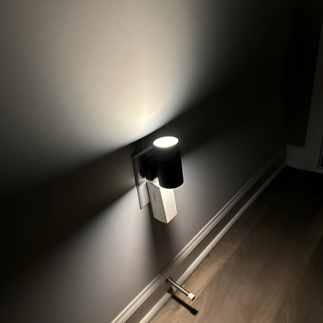 Plug-in LED Night Lamp ABS Plastic | Rotary Dial Dimmer, Warm White Glow | Compact Socket Light for Hallway, Bedroom, Bathroom 3