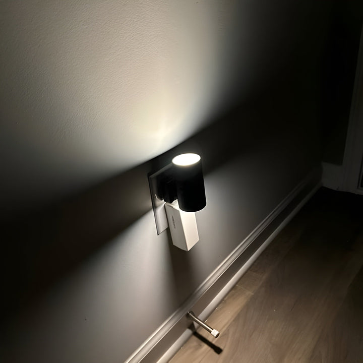 Plug-in LED Night Lamp ABS Plastic | Rotary Dial Dimmer, Warm White Glow | Compact Socket Light for Hallway, Bedroom, Bathroom 3