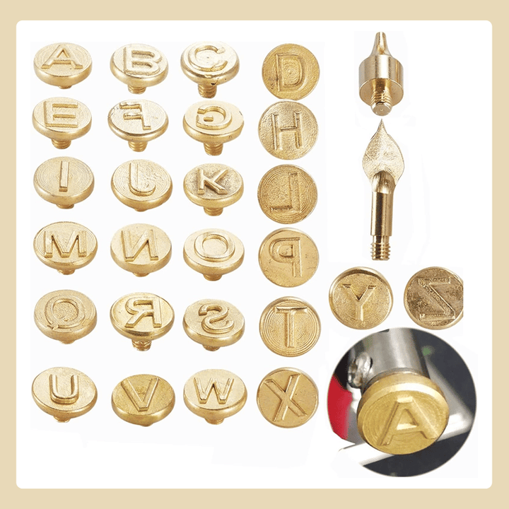Engraving Soldering Iron Letter Set Brass Tips | 26 A-Z Letters Fits Standard Irons | Personalise Wood, Leather &amp; Crafts 5