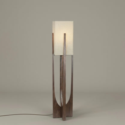 Bamboo & Wood Floor Lamp | Soft Ambient LED | Switch Control | 53cm & 82cm | Chrome Finish