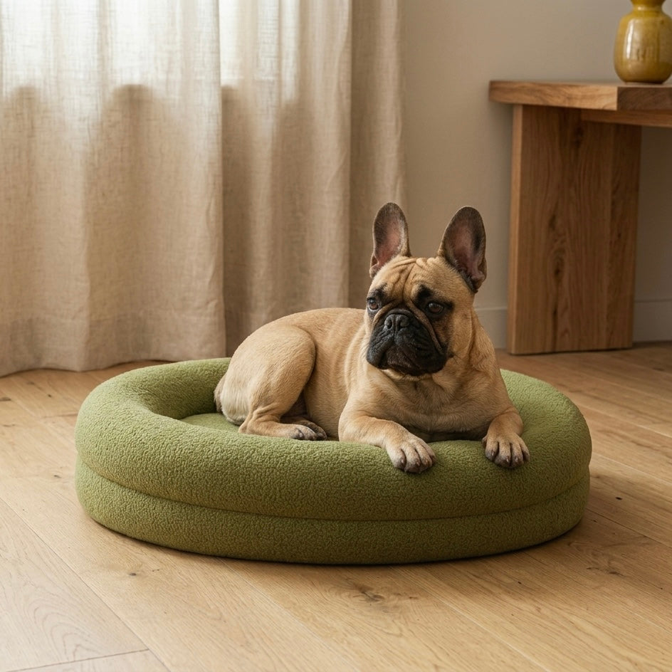 Orthopedic Dog Bed | Round Nest Design | Faux-Fur | Anti-Slip | Removable Washable Cover