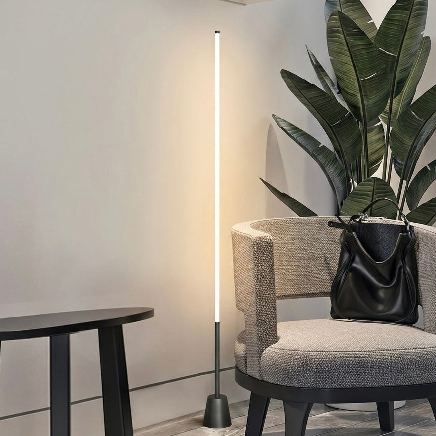 LED Floor Lamp | 24W | 360° Illumination | Remote Control | Dimmable | 180cm | Black & White