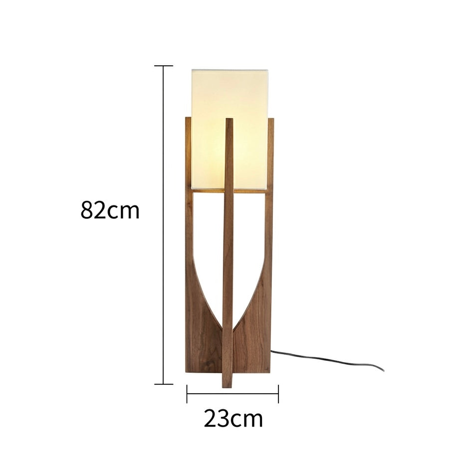 Bamboo & Wood Floor Lamp | Soft Ambient LED | Switch Control | 53cm & 82cm | Chrome Finish