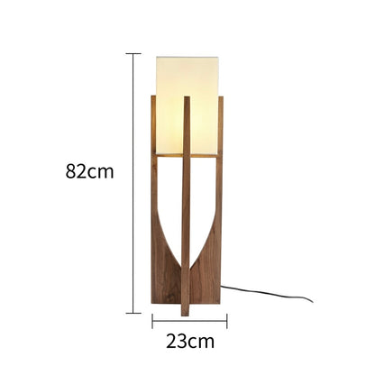 Bamboo & Wood Floor Lamp | Soft Ambient LED | Switch Control | 53cm & 82cm | Chrome Finish