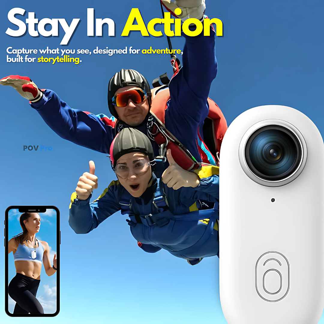 Mini Wireless Camera 2K | 360° View, Electronic Stabilisation &amp; Slow Motion | Magnetic Clip, Long Battery Life 7