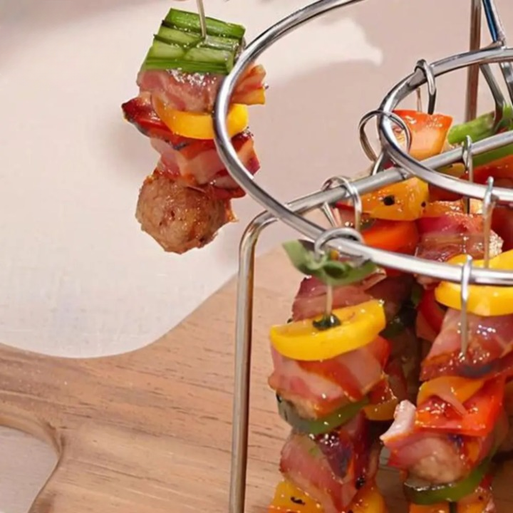 Spießaufsatz für Heißluftfritteusen – Indoor-Grillen Leicht Gemacht - Zorenza