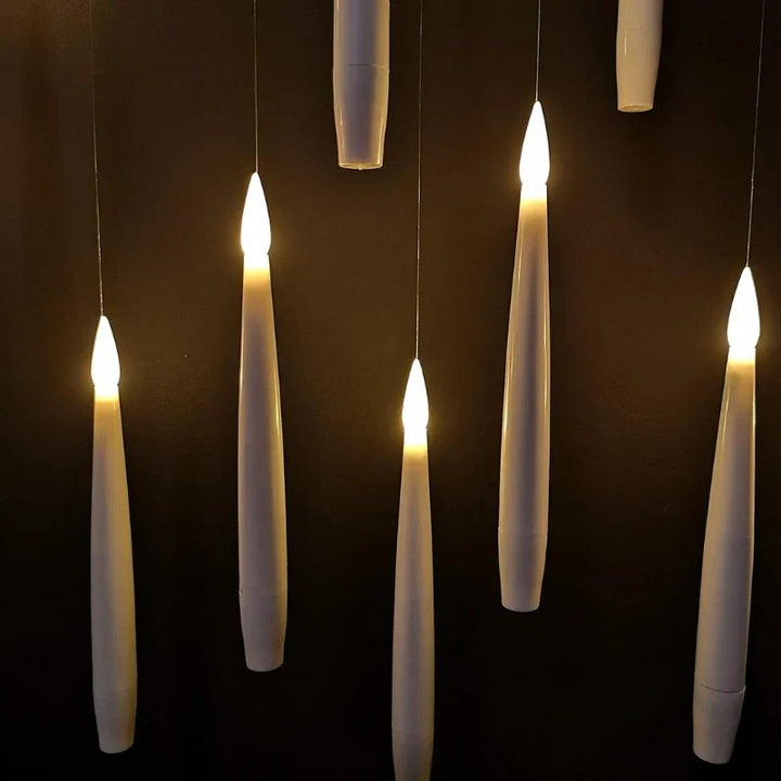 Floating LED Candle Set | Wand Remote Control, Flameless Design | Safe Mess-Free Ambient Lighting for Parties &amp; Décor 12
