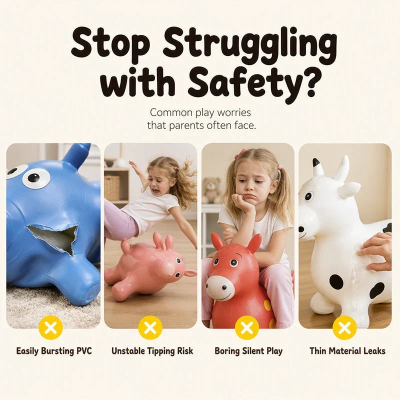 Bouncy Animal Hopper Kids Ride-On Toy 30 Songs Handles 4