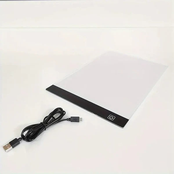 A4 LED Tracing Light Box | Three-Level Dimmable Brightness | Flicker-Free, USB-Powered, Slim Portable Design for Art