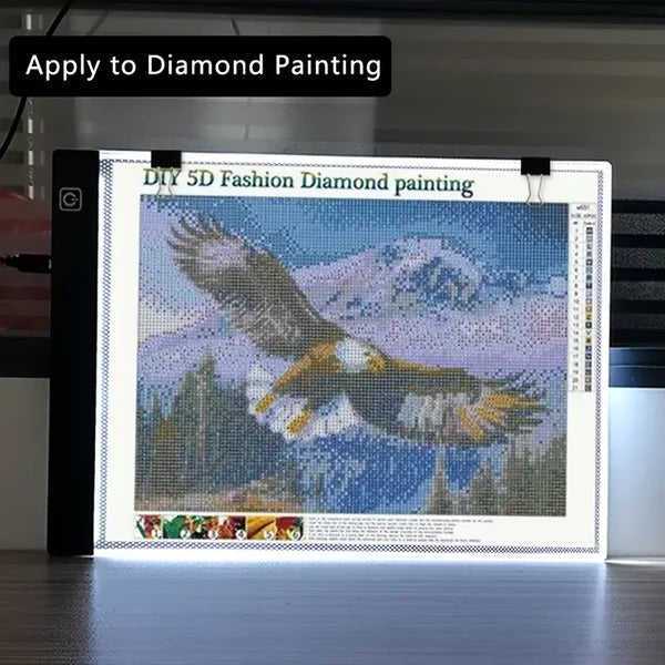 A4 LED Tracing Light Box | Three-Level Dimmable Brightness | Flicker-Free, USB-Powered, Slim Portable Design for Art