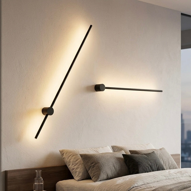 Modern Minimalist Linear LED Wall Light | Iron & Acrylic | 3000K Warm White | 60–120 cm