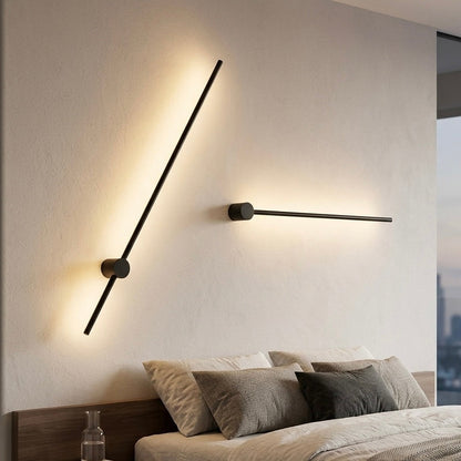 Modern Minimalist Linear LED Wall Light | Iron & Acrylic | 3000K Warm White | 60–120 cm