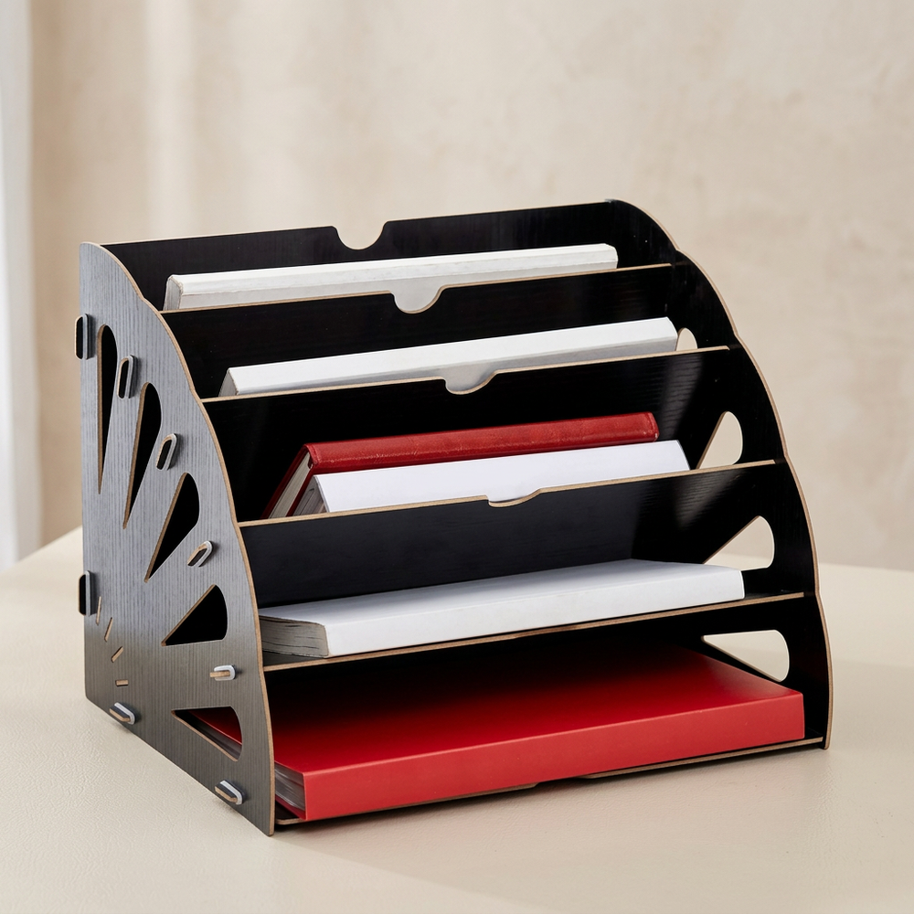 A4 Desk Organizer, 5 Tier, Desktop Storage, Document Holder 1