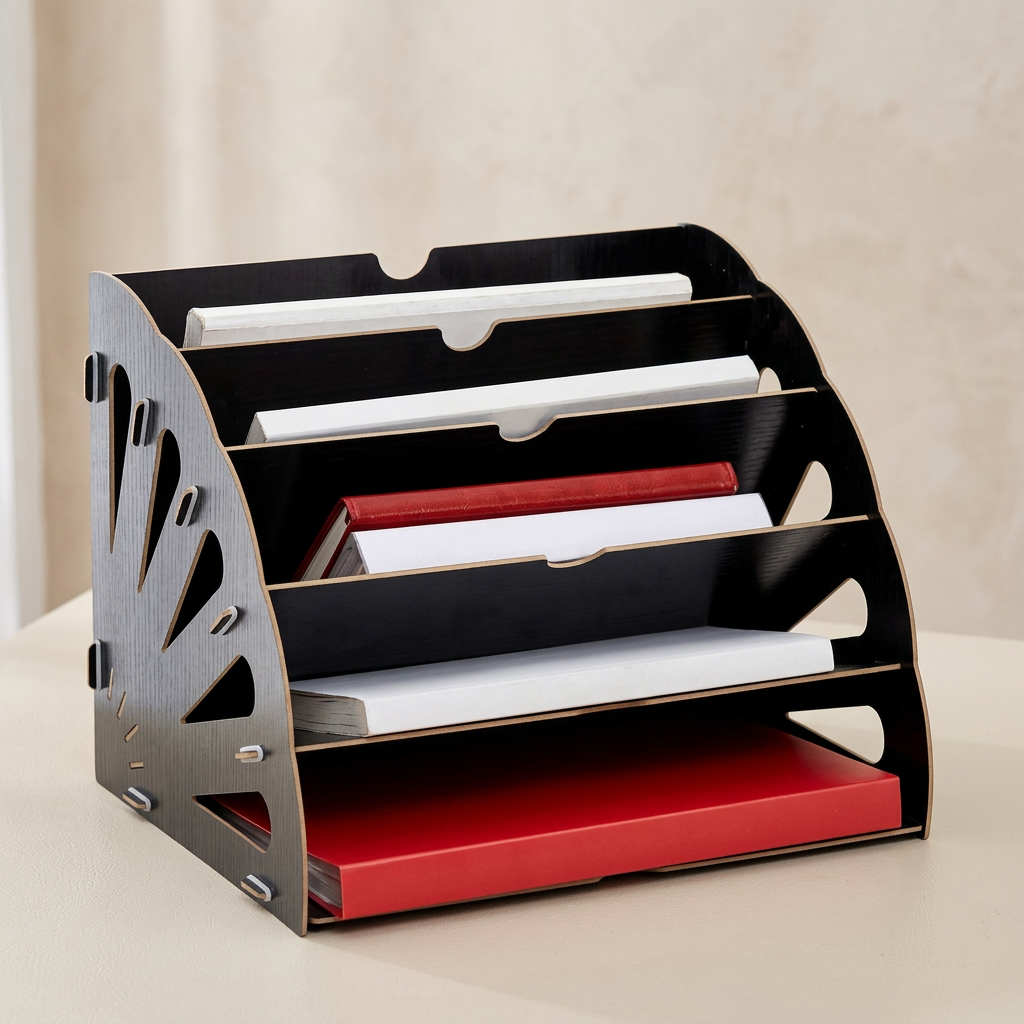 A4 Desk Organizer, 5 Tier, Desktop Storage, Document Holder 1