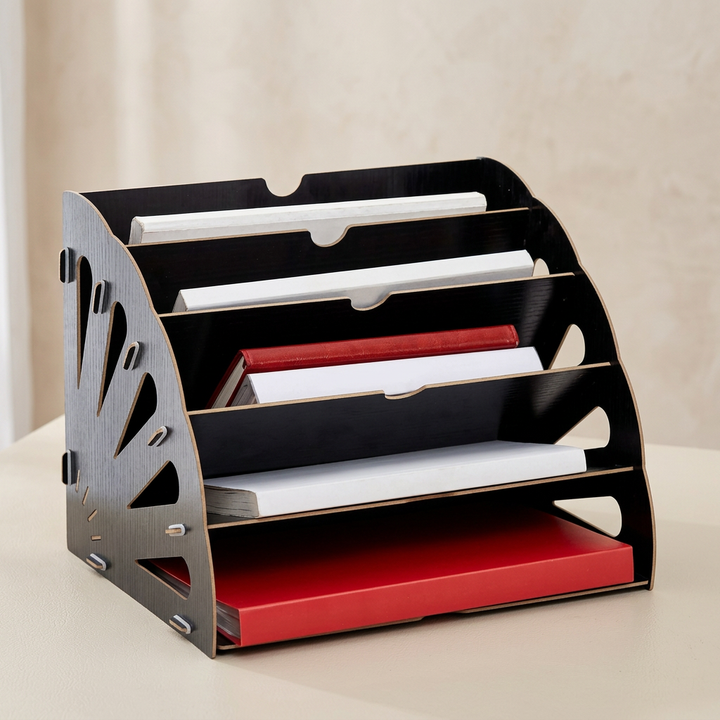 A4 Desk Organizer, 5 Tier, Desktop Storage, Document Holder 1