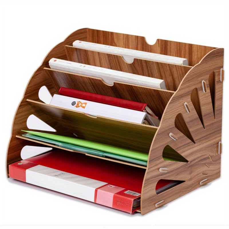 A4 Desk Organizer, 5 Tier, Desktop Storage, Document Holder 2