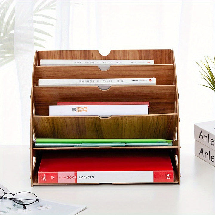 A4 Desk Organizer, 5 Tier, Desktop Storage, Document Holder 4