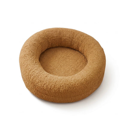 Orthopedic Dog Bed | Round Nest Design | Faux-Fur | Anti-Slip | Removable Washable Cover