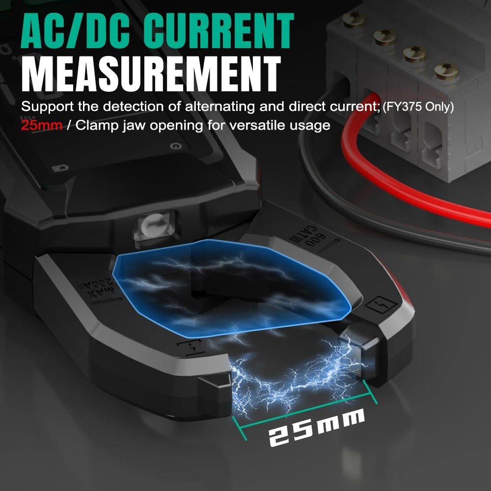 AC DC Clamp Meter | True RMS Auto-Ranging with NCV Detection | 600V Voltage & 200A Current Tester with Continuity