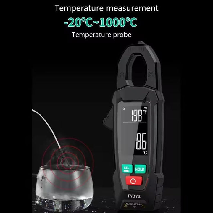 AC DC Clamp Meter | True RMS Auto-Ranging with NCV Detection | 600V Voltage &amp; 200A Current Tester with Continuity