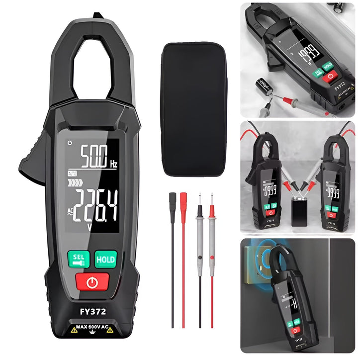 AC DC Clamp Meter | True RMS Auto-Ranging with NCV Detection | 600V Voltage &amp; 200A Current Tester with Continuity