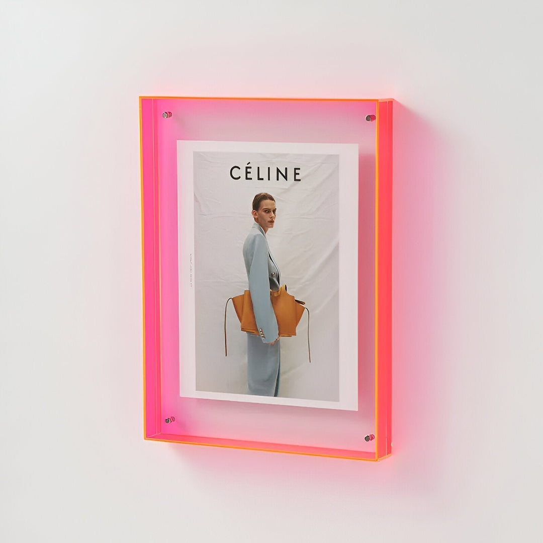 Acrylic picture frame with floating effect – clear, modern, 5 sizes 0