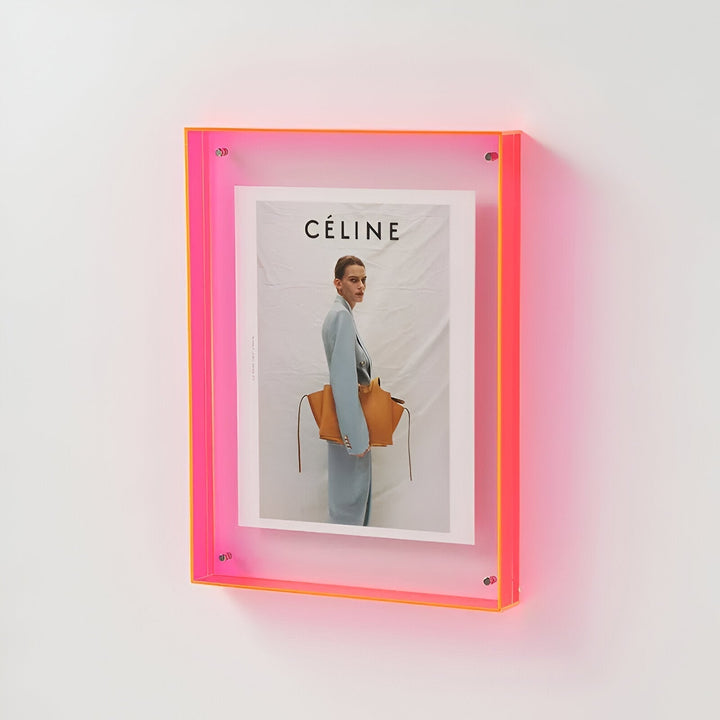 Acrylic picture frame with floating effect – clear, modern, 5 sizes 0