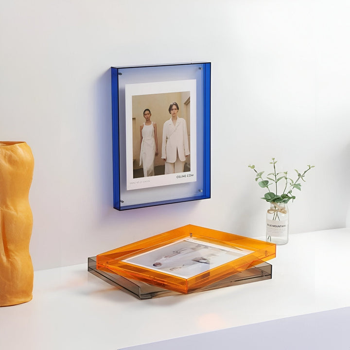 Acrylic picture frame with floating effect – clear, modern, 5 sizes 1