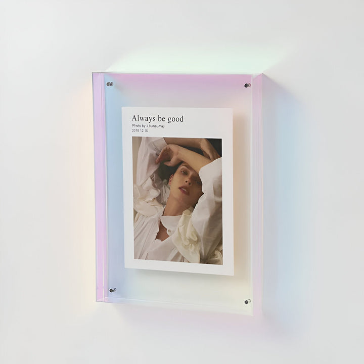 Acrylic picture frame with floating effect – clear, modern, 5 sizes 10