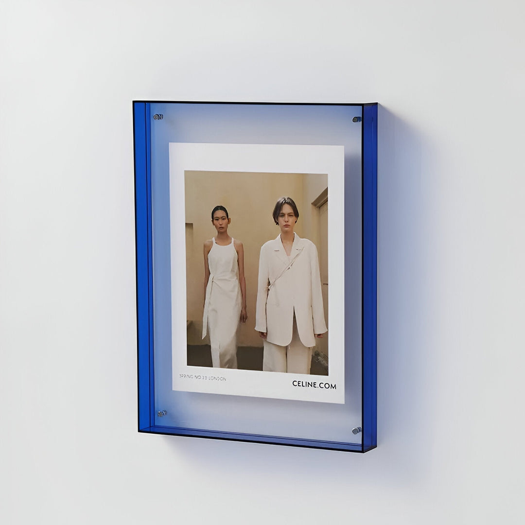 Acrylic picture frame with floating effect – clear, modern, 5 sizes 3