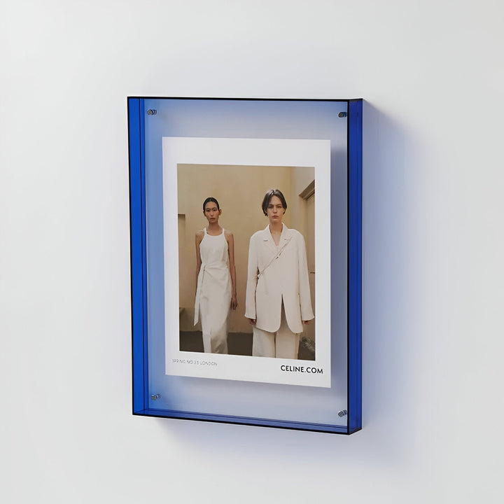 Acrylic picture frame with floating effect – clear, modern, 5 sizes 3