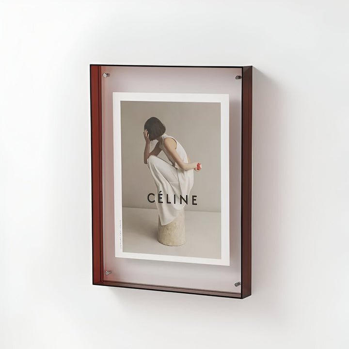 Acrylic picture frame with floating effect – clear, modern, 5 sizes 4