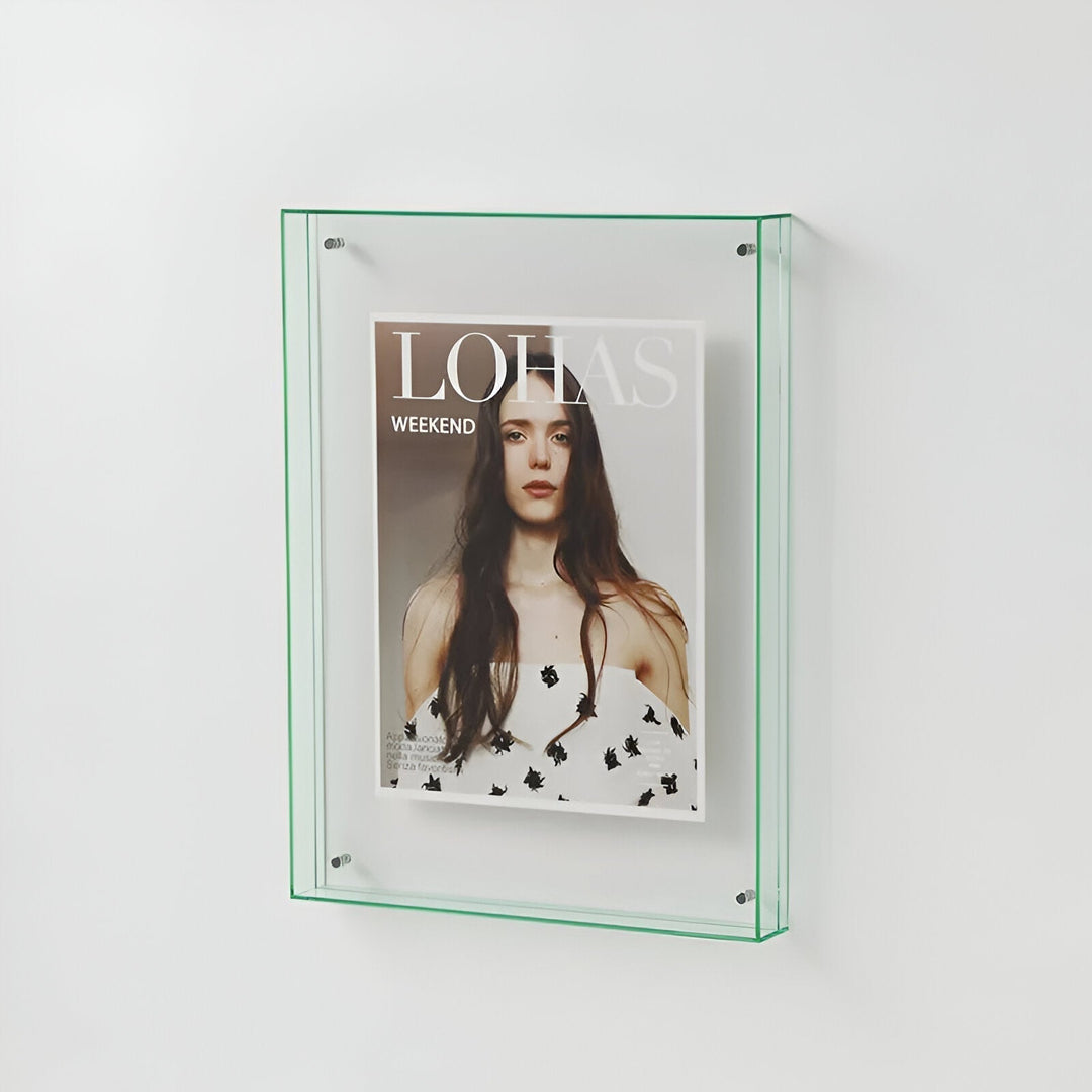 Acrylic picture frame with floating effect – clear, modern, 5 sizes 7