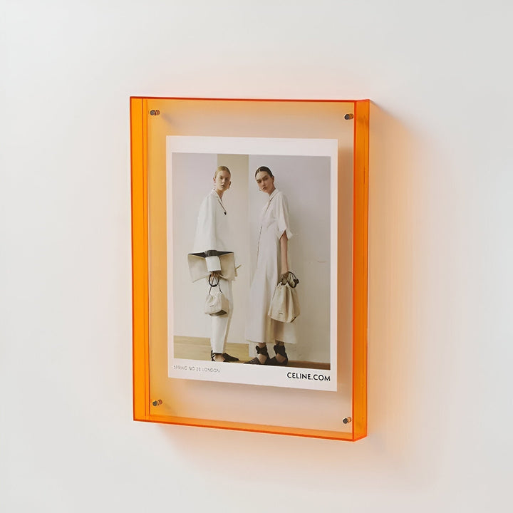 Acrylic picture frame with floating effect – clear, modern, 5 sizes 8