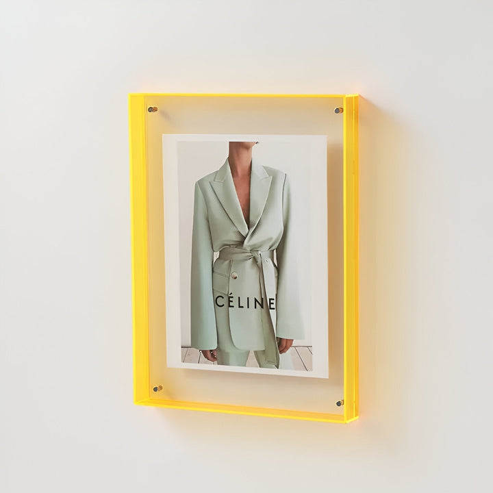 Acrylic picture frame with floating effect – clear, modern, 5 sizes 9