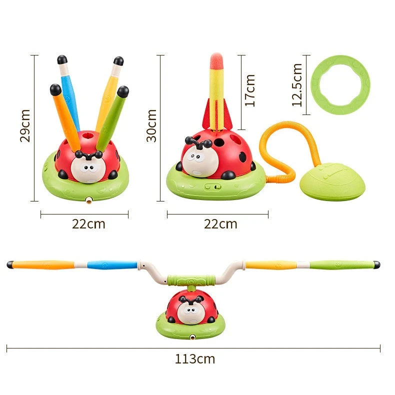 Active Play Set with Skipping Rope, Ring Toss and Stomp Rocket 4